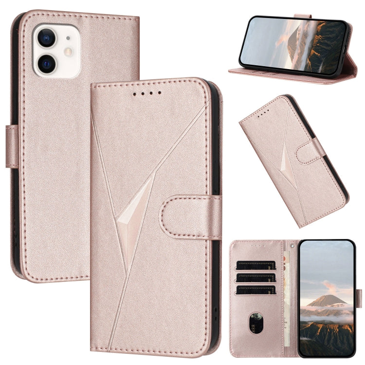 Triangle Pattern Buckle Clasp Leather Phone Case