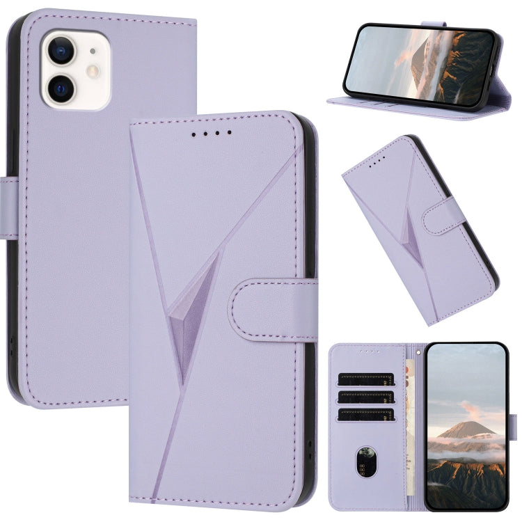 Triangle Pattern Buckle Clasp Leather Phone Case