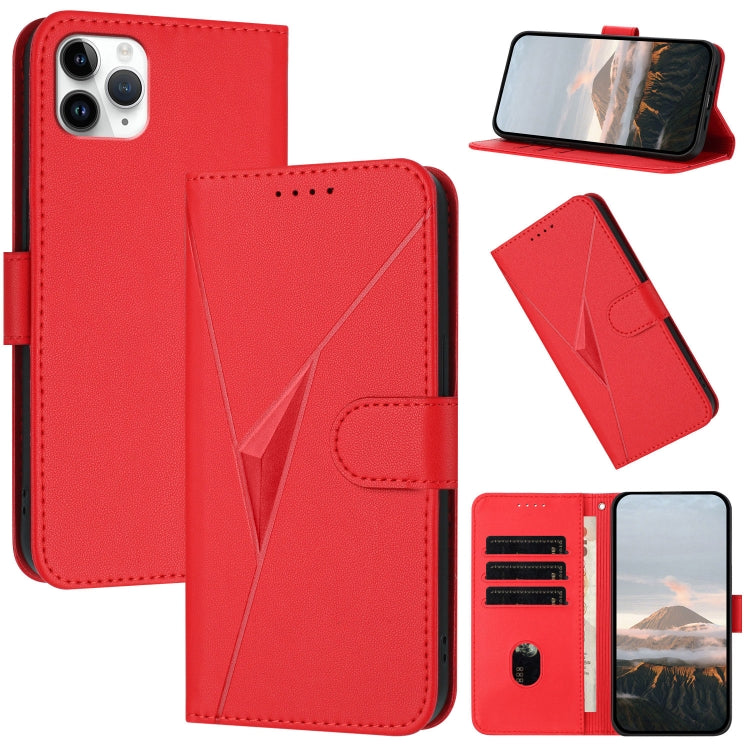 Triangle Pattern Buckle Clasp Leather Phone Case