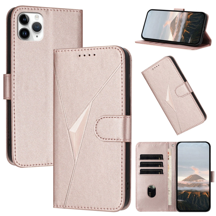 Triangle Pattern Buckle Clasp Leather Phone Case