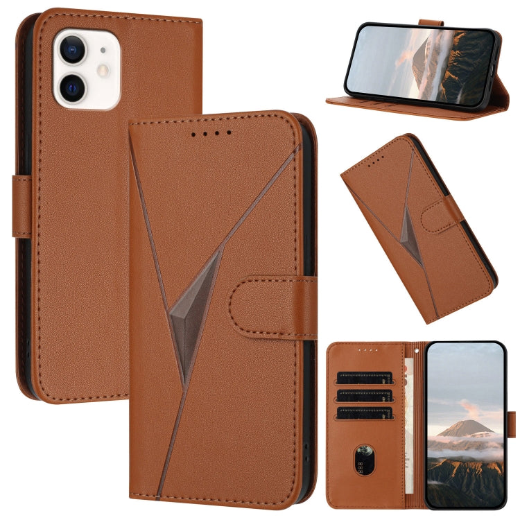 Triangle Pattern Buckle Clasp Leather Phone Case
