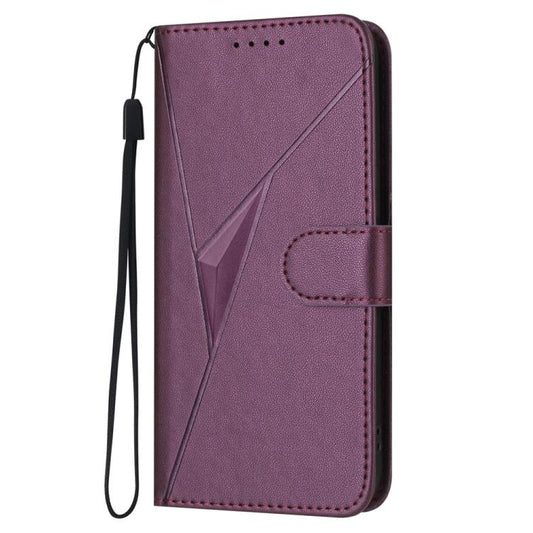 Triangle Pattern Buckle Clasp Leather Phone Case