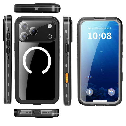 RedPepper Transparent Dot IP68 Wasserdichte Dreifach-Schutz MagSafe Handyhülle, Für iPhone 17 Pro Max, Für iPhone 17 Pro, Für iPhone 17, Für iPhone Air, Für iPhone 16 Pro Max, Für iPhone 16 Pro, Für iPhone 16 Plus, Für iPhone 16