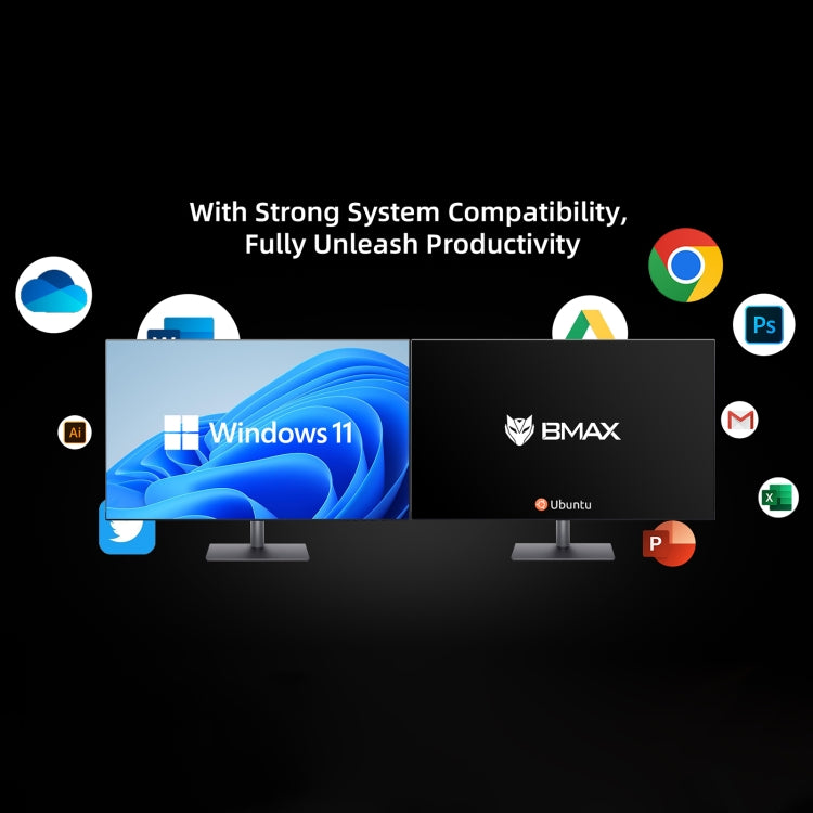 BMAX B3 Pro Windows 11 Mini PC, Intel Celeron Processor N5095, Support HDMI / RJ45