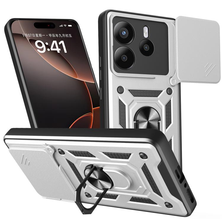 Coque de téléphone TPU+PC avec cache-caméra coulissant, Pour Redmi A7 Pro 4G / Poco C85x, Pour Redmi Note 15 Pro+ 5G Global 163.3mm, Pour Redmi Note 15 5G / 4G Global 164mm, Pour Redmi Note 15 Pro 5G Global 163.6mm, Pour Redmi 15C 5G / 4G EU 173mm