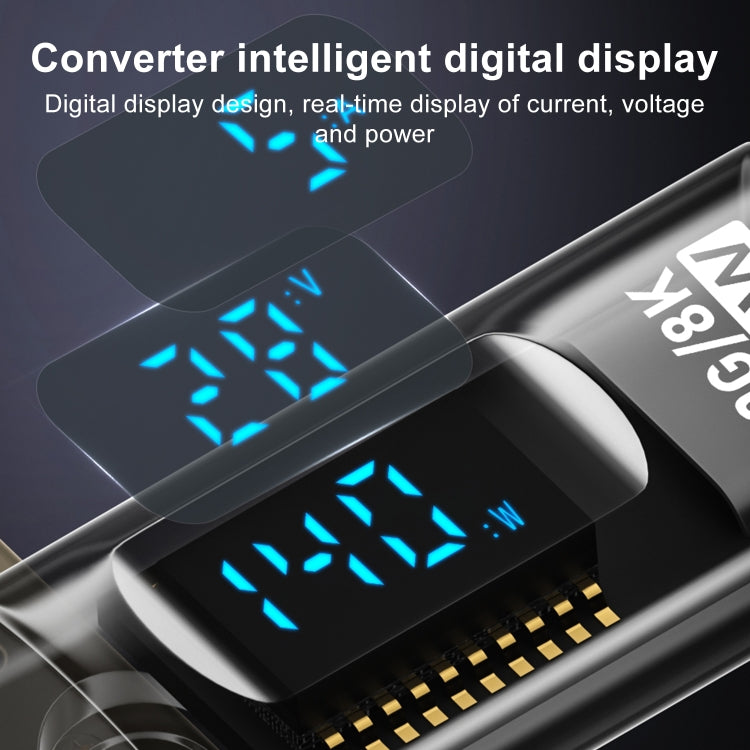 PD 140W Type-C / USB-C to Type-C / USB-C Digital Display Stereo Bend Adapter, Stereo Bend