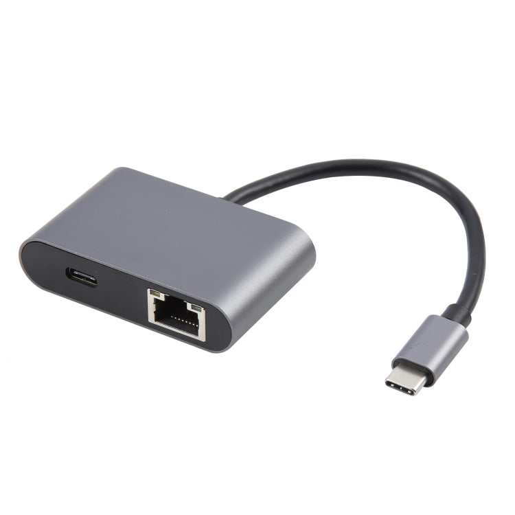 4 in 1 USB-C / Type-C 3.1 to RJ45, PD and USB x 2 Ethernet Adapter Cable, 4 in 1
