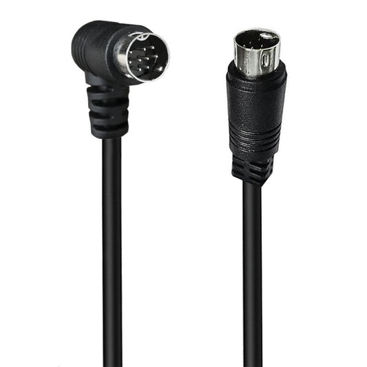 Single Curved mini DIN 9 Pin TV Audio Adapter Cable, 0.5m, 1.8m, 3m