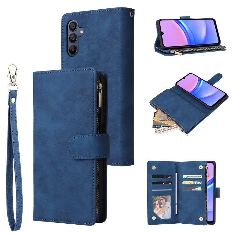 Multifunctional Frosted Zipper Wallet Leather Phone Case, For Samsung Galaxy A07 4G / 5G, For Samsung Galaxy A17 5G, For Samsung Galaxy A56 5G, For Samsung Galaxy A26 5G, For Samsung Galaxy A36 5G, For Samsung Galaxy A16 5G, For Samsung Galaxy A06 4G