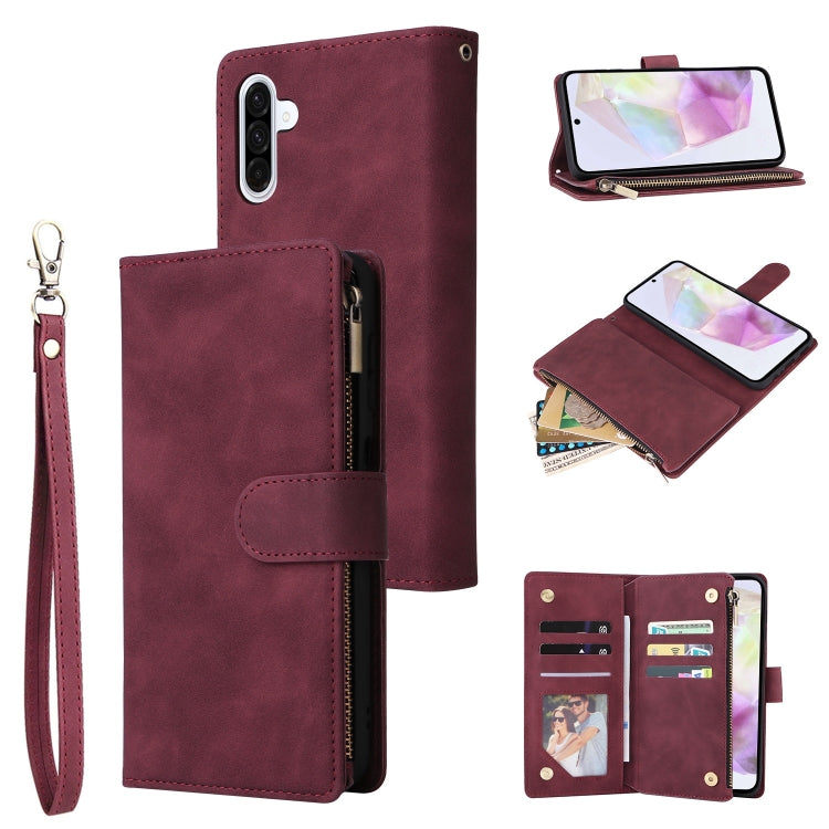 Multifunctional Frosted Zipper Wallet Leather Phone Case, For Samsung Galaxy A07 4G / 5G, For Samsung Galaxy A17 5G, For Samsung Galaxy A56 5G, For Samsung Galaxy A26 5G, For Samsung Galaxy A36 5G, For Samsung Galaxy A16 5G, For Samsung Galaxy A06 4G