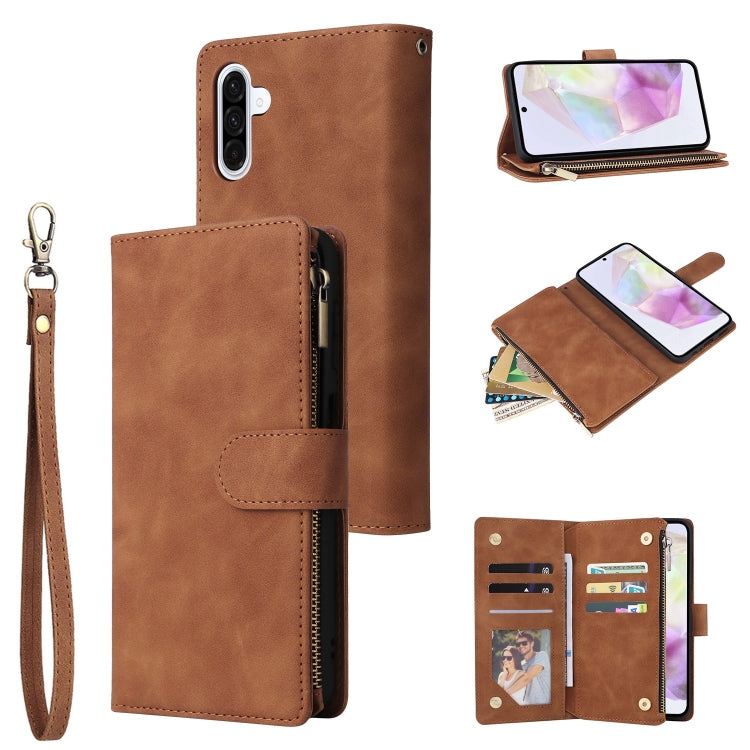 Multifunctional Frosted Zipper Wallet Leather Phone Case, For Samsung Galaxy A07 4G / 5G, For Samsung Galaxy A17 5G, For Samsung Galaxy A56 5G, For Samsung Galaxy A26 5G, For Samsung Galaxy A36 5G, For Samsung Galaxy A16 5G, For Samsung Galaxy A06 4G