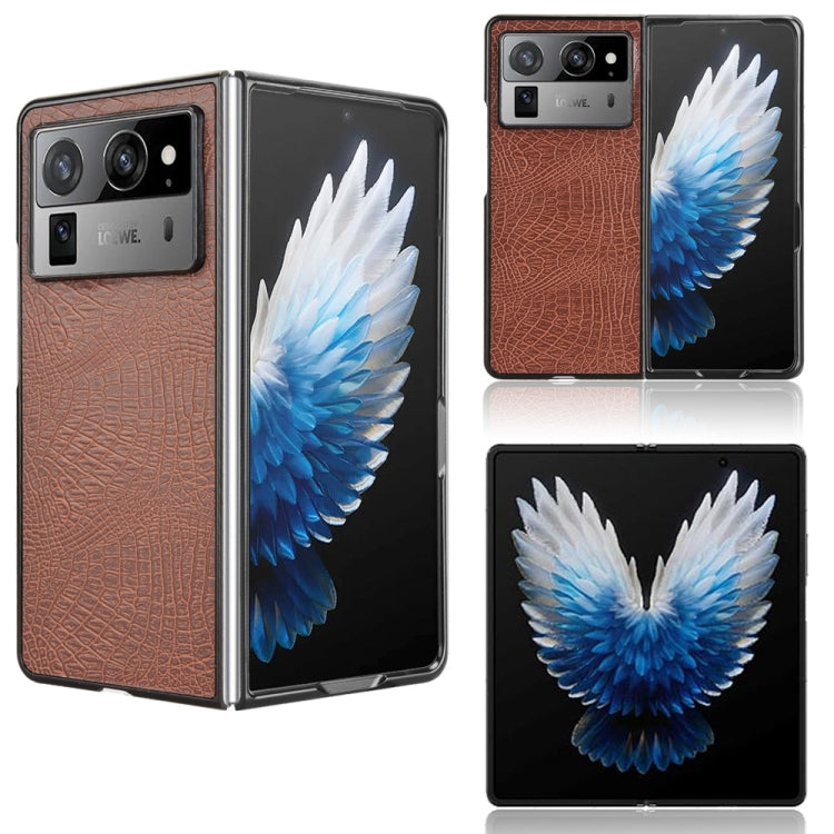 Crocodile Texture Back Cover Phone Case, For Tecno Phantom V Flip2, For Tecno Phantom V Fold2