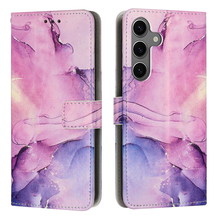 Étui de téléphone en cuir à motif marbré peint, Pour Galaxy S26 FE 5G, Pour Samsung Galaxy S26+ 5G, Pour Samsung Galaxy S26 Ultra 5G, Pour Samsung Galaxy S26 5G, Pour Samsung Galaxy S25 5G, Pour Samsung Galaxy S25+ 5G, Pour Samsung Galaxy S25 Ultra 5G