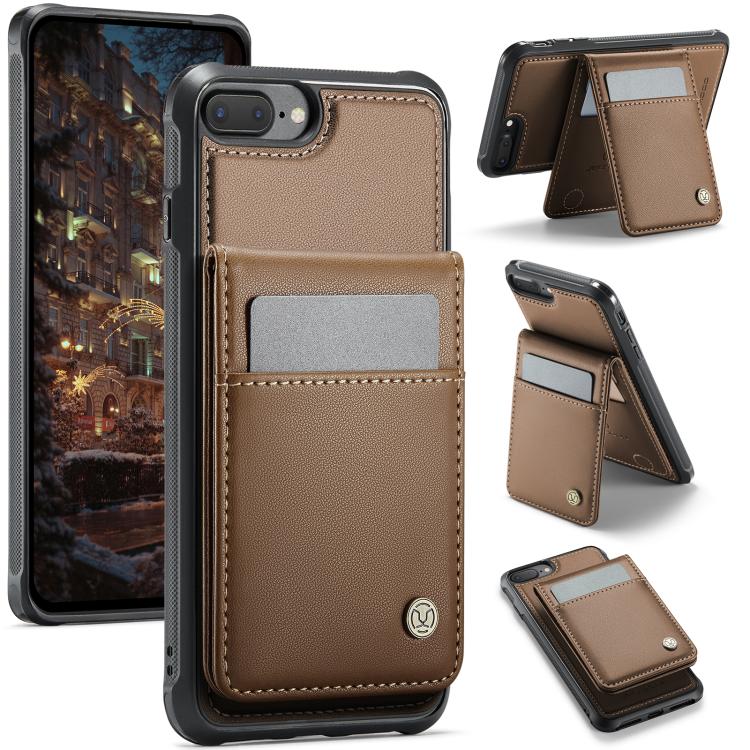 JEEHOOD J06 British Style RFID MagSafe Card Bag PU Phone Case