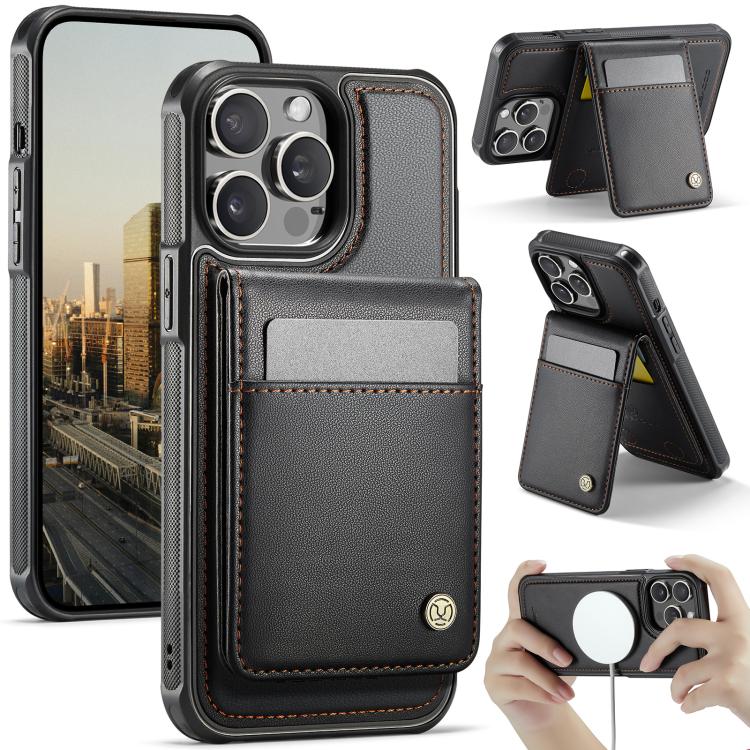 JEEHOOD J06 British Style RFID MagSafe Card Bag PU Phone Case