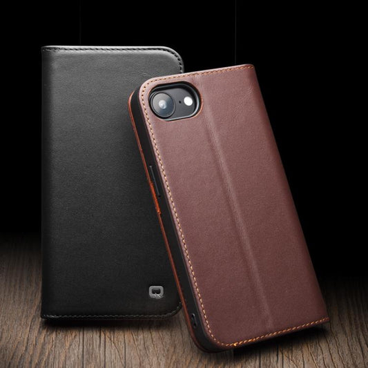 QIALINO Classic Gen2 Echtleder-Handyhülle, Für iPhone 16e / 17e, Für iPhone 17 Pro Max, Für iPhone 17 Pro, Für iPhone 17, Für iPhone Air, Für iPhone 16 Pro Max, Für iPhone 16 Pro, Für iPhone 16 Plus, Für iPhone 16