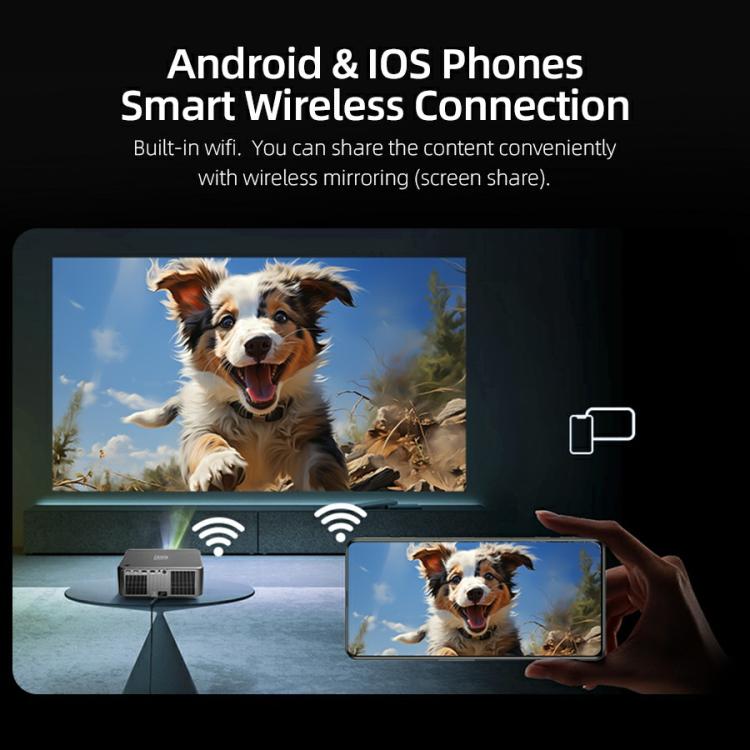 AUN U002 1920x1080P 970ANSI Android 12 Home Theater Smart Projector