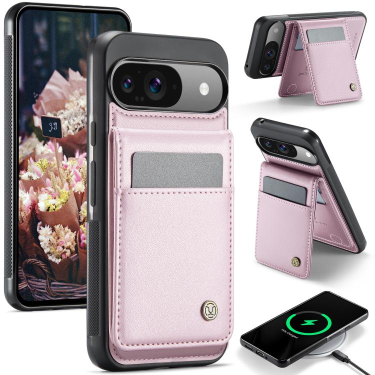 JEEHOOD J06 British Style RFID MagSafe Card Bag PU Phone Case, For Google Pixel 11 Pro XL, For Google Pixel 11 / 11 Pro, For Google Pixel 10a, For Google Pixel 9a, For Google Pixel 9 Pro XL, For Google Pixel 9 / 9 Pro