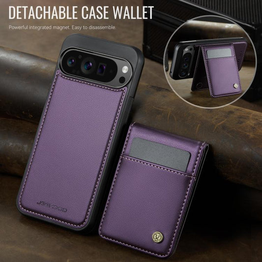 JEEHOOD J06 British Style RFID MagSafe Card Bag PU Phone Case, For Google Pixel 11 Pro XL, For Google Pixel 11 / 11 Pro, For Google Pixel 10a, For Google Pixel 9a, For Google Pixel 9 Pro XL, For Google Pixel 9 / 9 Pro