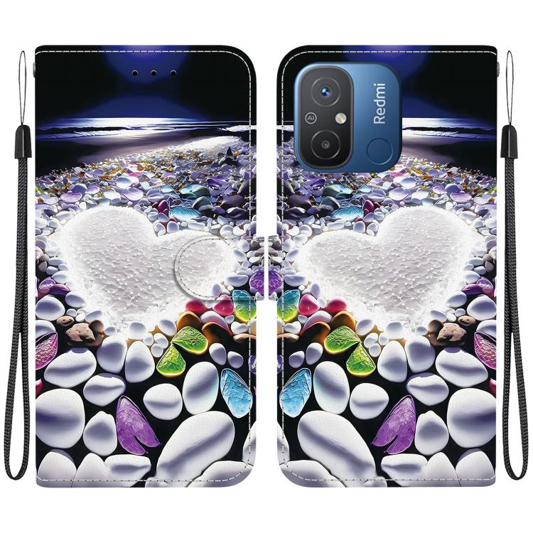 Crystal Texture Colored Drawing Leather Phone Case, For Redmi 12C / 11A