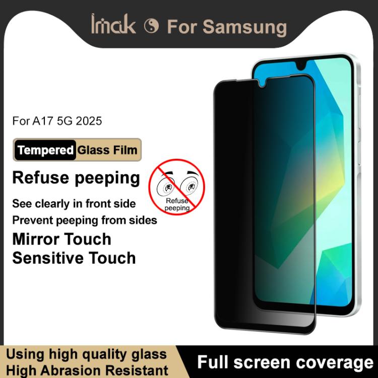 imak HD Full Screen Privacy Tempered Glass Protective Film, For Samsung Galaxy A17 5G, For Galaxy A36 5G / A56 5G, For Samsung Galaxy A26 5G, For Samsung Galaxy A16 5G / 4G