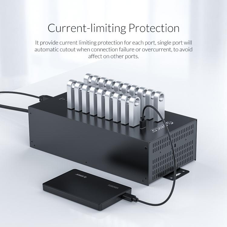 ORICO IH20P Industrial Grade 20 Ports USB 2.0 Hub, AU Plug, EU Plug, UK Plug, US Plug