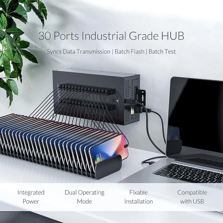 ORICO IH30P Industrial Grade 30 Ports USB 2.0 Hub, AU Plug, EU Plug, UK Plug, US Plug