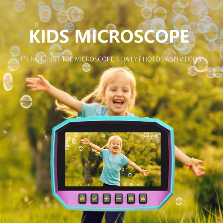 X1 3 inch HD Screen 800X Magnification Kids Microscope, X1