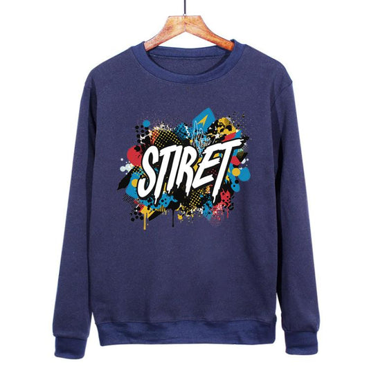 Alphabet Printed Casual Loose Round Neck Sweatshirt Print On Your Demand, S, POD Sweatshirt, M, L, XL, XXL, XXXL, XS