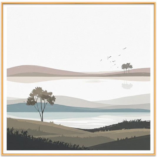 Tableau décoratif Paysage avec cadre en alliage d'aluminium, impression sur demande, 15x20cm, 20x20cm, 30x30cm, 40x40cm, 50x50cm, 60x60cm, 70x70cm, 80x80cm, 90x90cm