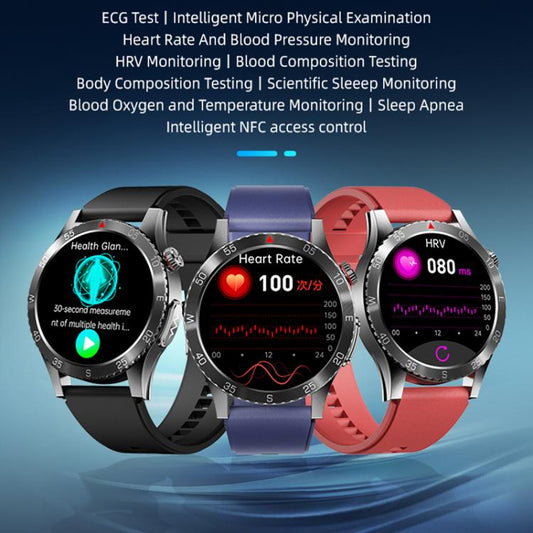 H9 1.43 inch Steel Strap ECG Smart Watch Supports Bluetooth Calls/Smart Voice Assistant