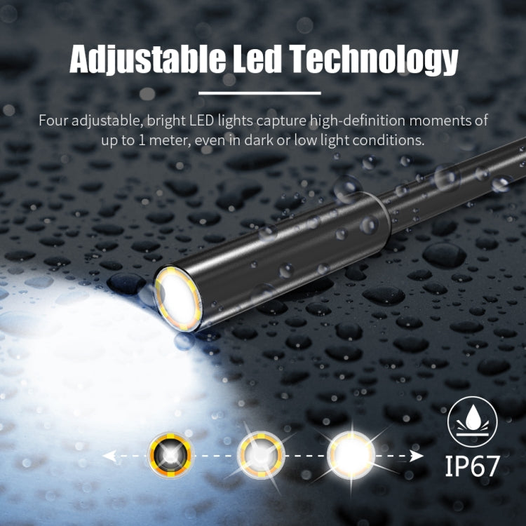 5.5mm 1080P IP68 Waterproof 4.3 inch Screen Single Camera Digital Endoscope, 7m, 5m, 2m