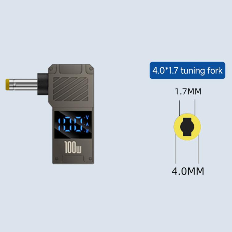 100W Computer Charging Digital Display Adapter, Type-C to DC4.0x1.7mm, Type-C to DC4.0x1.35mm, Type-C to DC4.0x1.7mm Center Groove, Type-C to DC3.0 x 1.1mm, Type-C to DC5.5x2.1mm, Type-C to DC6.0x0.6mm, Type-C to DC5.5x2.5mm, Type-C to DC5.5x1.7mm�����...