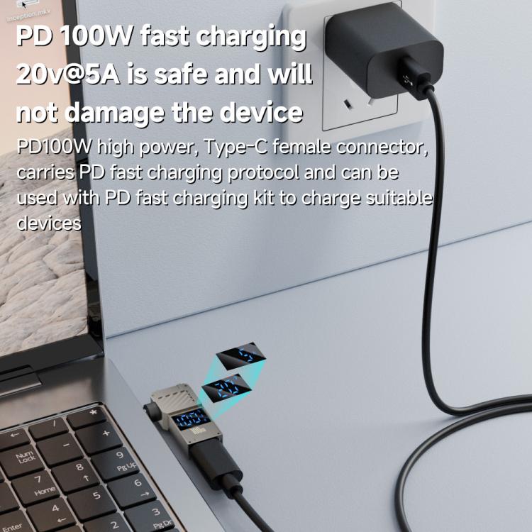 100W Computer Charging Digital Display Adapter, Type-C to DC4.0x1.7mm, Type-C to DC4.0x1.35mm, Type-C to DC4.0x1.7mm Center Groove, Type-C to DC3.0 x 1.1mm, Type-C to DC5.5x2.1mm, Type-C to DC6.0x0.6mm, Type-C to DC5.5x2.5mm, Type-C to DC5.5x1.7mm�����...