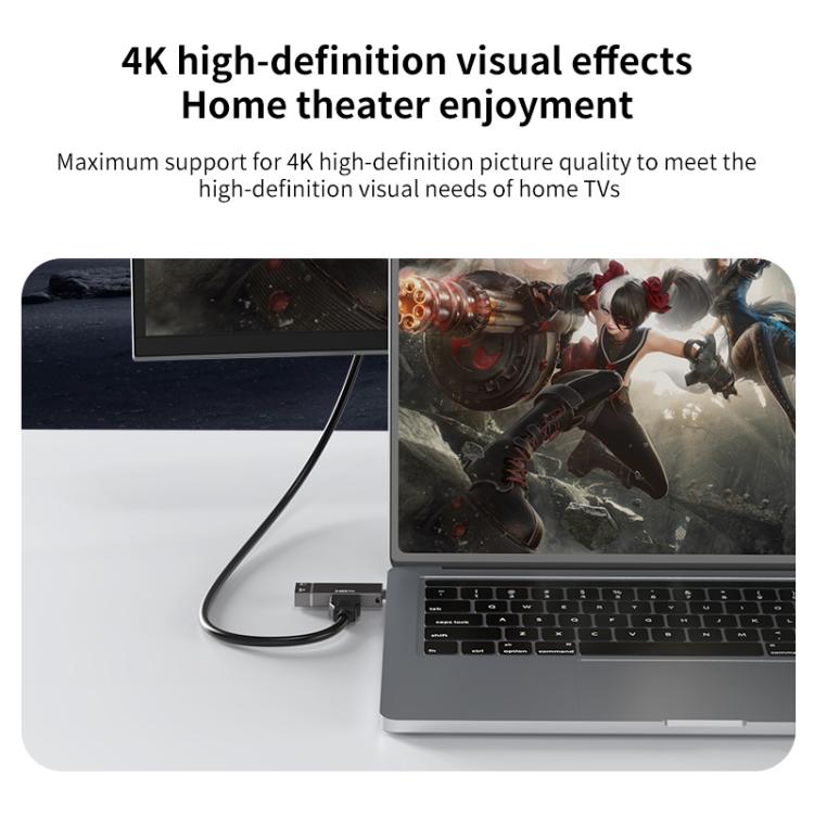 USB-C / Type-C to HDTV, 3.5mm, PD 100W 3 in 1 Multi-function Converter Docking Station, Type-C to HDTV+3.5mm+PD 100W