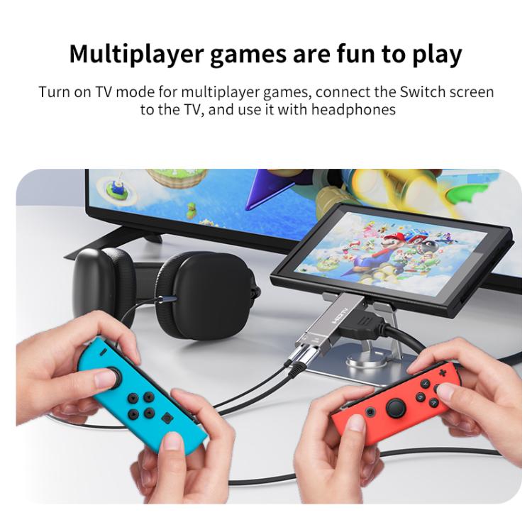 USB-C / Type-C to HDTV, 3.5mm, PD 100W 3 in 1 Multi-function Converter Docking Station, Type-C to HDTV+3.5mm+PD 100W