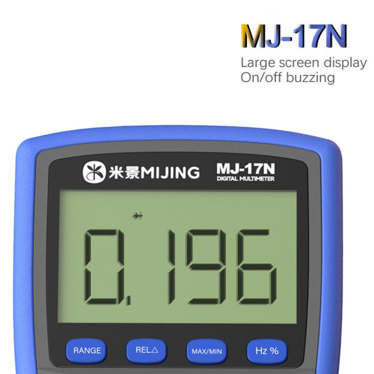 Mijing MJ-17N Auto Range LCD Display True-RMS High-precision Digital Multimeter, Mijing MJ-17N