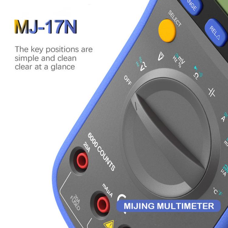 Mijing MJ-17N Auto Range LCD Display True-RMS High-precision Digital Multimeter, Mijing MJ-17N