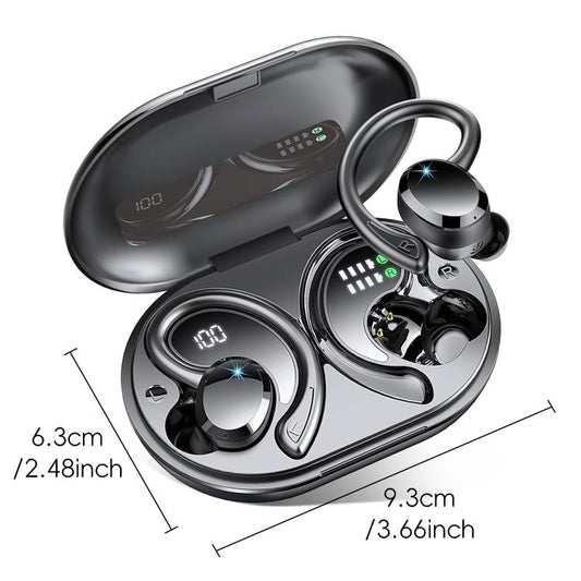 Q38 Ear-mounted LED Digital Display Wireless Bluetooth Earphone