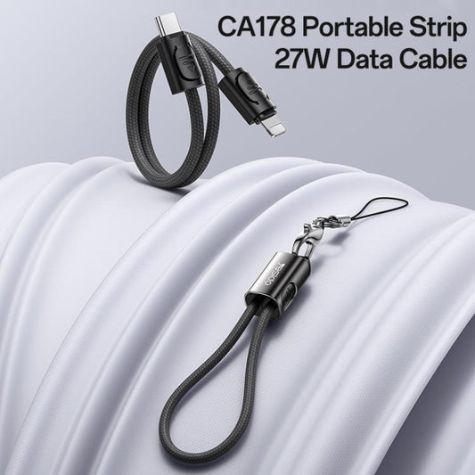 Yesido CA178 Portable Strip PD27W Type-C to 8 Pin Zinc Alloy Data Cable, Length: 20cm