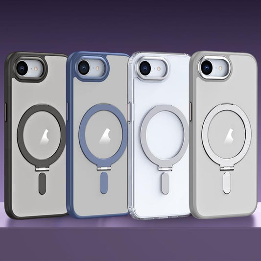 Airbag MagSafe Stoßfeste mattierte Handyhülle mit Klapphalterung, Für iPhone 16e / 17e, Für iPhone 17 Pro Max, Für iPhone 17 Pro, Für iPhone 17, Für iPhone Air