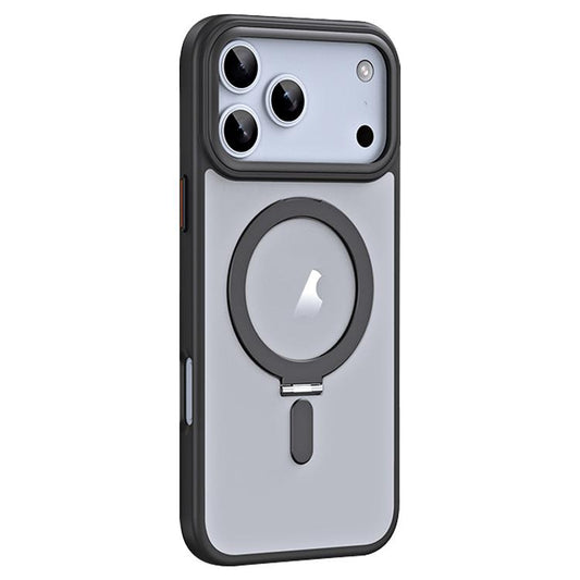 Airbag MagSafe Shockproof Frosted Phone Case with Fold Holder