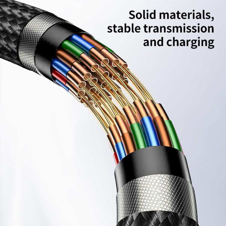 Yesido CA189 27W Type-C to 8 Pin Aluminum Alloy Data Cable, Length: 1.2m