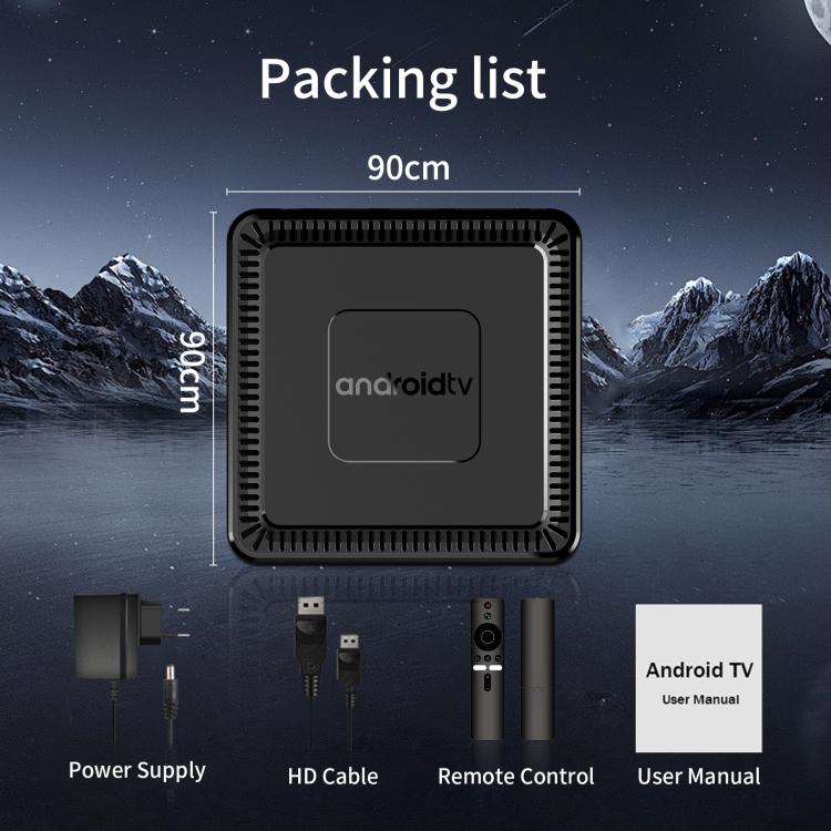 Q7 4K UHD Android 10 Smart TV Box with Remote Control, Allwinner H313 Quad-Core, 2GB+8GB