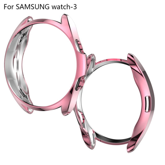Étui de protection en TPU demi-coque creuse galvanisé, pour Samsung Galaxy Watch 3 41 mm, pour Samsung Galaxy Watch 3 45 mm