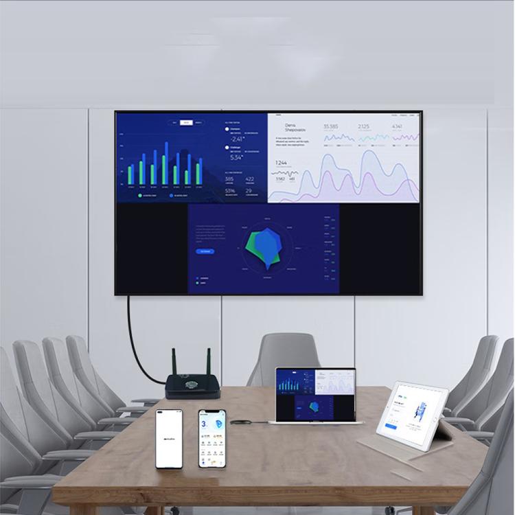 Measy AM1810 3 in 1 Wireless Screen Projector with Transmitter and Receiver, Plug:EU Plug, EU Plug