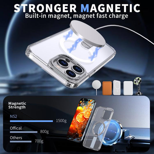 Star Shine Series TPU + PC MagSafe Phone Case with Fold Holder, For iPhone 14 Pro Max, For iPhone 13 Pro Max, For iPhone 13 Pro, For iPhone 13, For iPhone 12, For iPhone 12 Pro Max, For iPhone 12 Pro