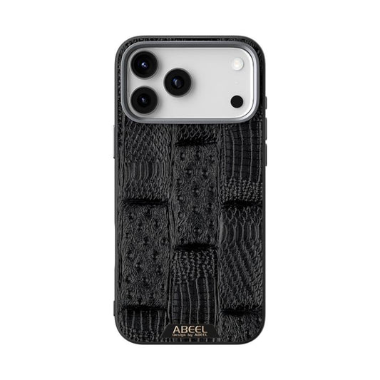 ABEEL Beast Pattern 6D Micro-Embossed MagSafe Genuine Leather Phone Case