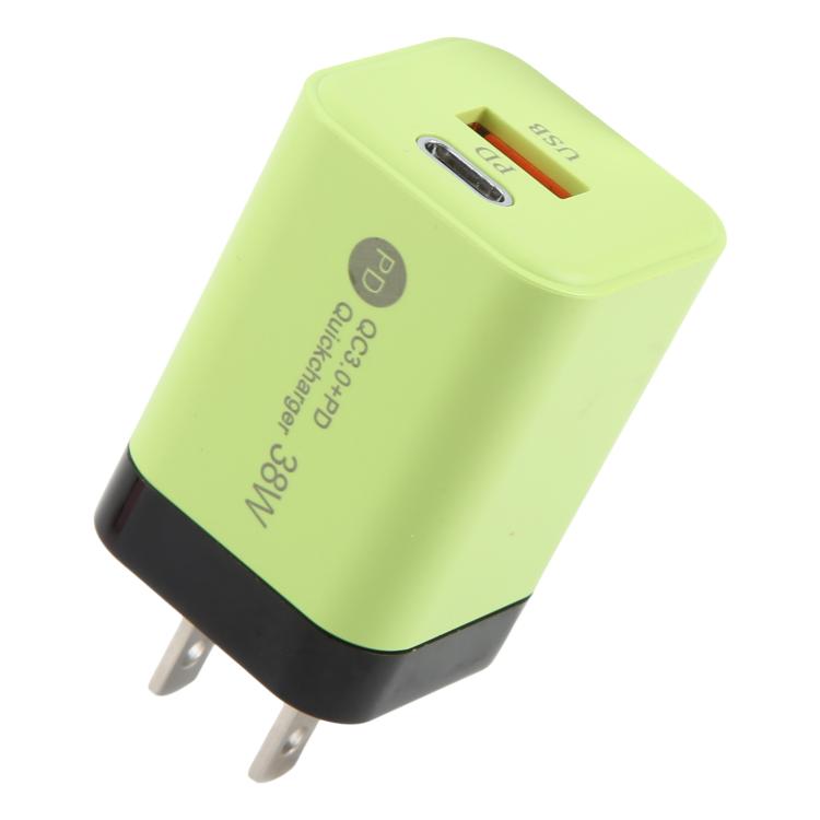 KO-72 38W QC3.0 USB and USB-C / Type-C PD Quick Charger, US Plug, US Plug