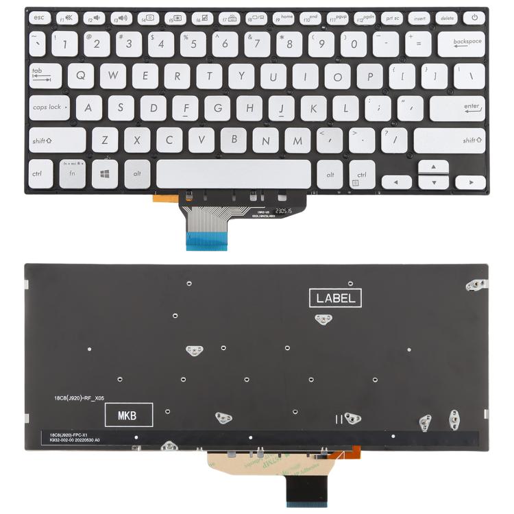 US Version Backlit Laptop Keyboard for Asus VivoBook S14 K430 A430 X430 S403 S4300F S4300U, S14 (Black), S14 (Silver)